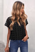 Ruffled Sleeve Swiss Dot T-Shirts
