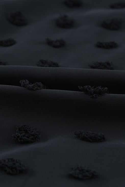 Ruffled Sleeve Swiss Dot T-Shirts