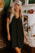 Ruffled V Neck Flutter Sleeve Shift Dress