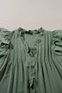 Ruffled V Neck Flutter Sleeve Shift Dress