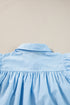 Ruffled V Neck Ric Rac Trim Sleeveless Blouse