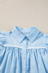 Ruffled V Neck Ric Rac Trim Sleeveless Blouse