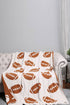 Rugby Football Print Graphic Soft Fleece Throw Blanket