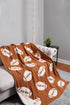 Rugby Football Print Graphic Soft Fleece Throw Blanket
