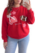 Rugby Patchwork Graphic Applique Sporty Inspired Layering Sweatshirt