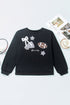 Rugby Patchwork Graphic Applique Sporty Inspired Layering Sweatshirt