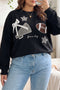 Rugby Patchwork Graphic Applique Sporty Inspired Layering Sweatshirt