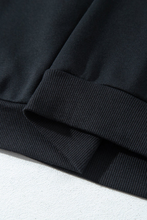 Rugby Patchwork Graphic Applique Sporty Inspired Layering Sweatshirt