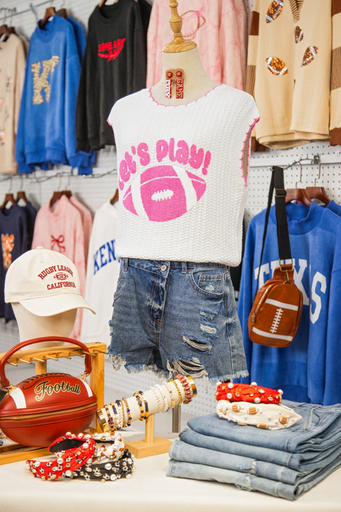 Rugby Pattern Textured Knit Casual Shift Sweater Vest
