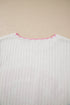 Rugby Pattern Textured Knit Casual Shift Sweater Vest