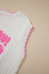 Rugby Pattern Textured Knit Casual Shift Sweater Vest
