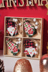 Rustic Plaid Patterned Holiday Pendant Ornament Set