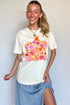 Rustic Pumpkin And Floral Graphic Short Sleeve Tee