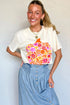 Rustic Pumpkin And Floral Graphic Short Sleeve Tee