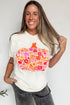 Rustic Pumpkin And Floral Graphic Short Sleeve Tee