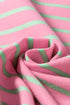 Sachet Pink Striped Crew Neck Cap Sleeve T Shirt