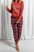 Santa Baby Graphic Top And Plaid Jogger Set