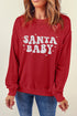 Santa Baby Retro Graphic Holiday Pullover Sweatshirt