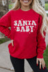 Santa Baby Retro Graphic Holiday Pullover Sweatshirt