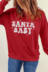 Santa Baby Retro Graphic Holiday Pullover Sweatshirt