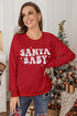 Santa Baby Retro Graphic Holiday Pullover Sweatshirt