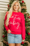 Santa Baby Script Graphic Holiday Crew Neck Sweatshirt