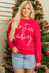 Santa Baby Script Graphic Holiday Crew Neck Sweatshirt