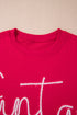 Santa Baby Script Graphic Holiday Crew Neck Sweatshirt