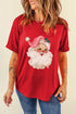 Santa Character Graphic Crew Neck Short Sleeve T-Shirt
