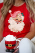 Santa Character Graphic Crew Neck Short Sleeve T-Shirt