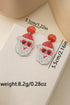 Santa Character Motif Acrylic Dangle Earrings