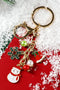 Santa Claus Figure And Snowflake Charm Alloy Keychain