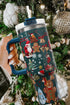 Santa Gingerbread And Reindeer Print Alloy Tumbler