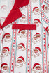 Santa Graphic And Stripe Print Ruffled Pajama Set