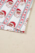 Santa Graphic And Stripe Print Ruffled Pajama Set