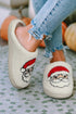 Santa Graphic Plush Fleece Indoor Slippers