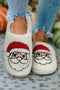 Santa Graphic Plush Fleece Indoor Slippers
