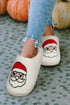 Santa Graphic Plush Fleece Indoor Slippers