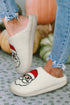 Santa Graphic Plush Fleece Indoor Slippers