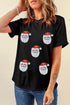 Santa Graphic Print Short Sleeve Crewneck Shirt