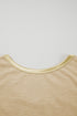 Satin Trim Slub Knit Scoop Neck Tank Top