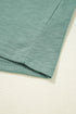Satin Trim Slub Knit Scoop Neck Tank Top