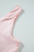 Satin V Neck Sleeveless Relaxed Fit Tank Top