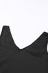 Satin V Neck Sleeveless Relaxed Fit Tank Top