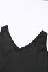 Satin V Neck Sleeveless Relaxed Fit Tank Top