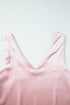 Satin V Neck Sleeveless Relaxed Fit Tank Top