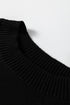 Scallop Detail Blocked Stripe Knit Sweater