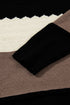 Scallop Detail Blocked Stripe Knit Sweater