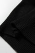 Scallop Detail Blocked Stripe Knit Sweater