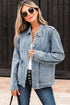 Scallop Trim Collar Mineral Washed Patched Pocket Denim Jacket